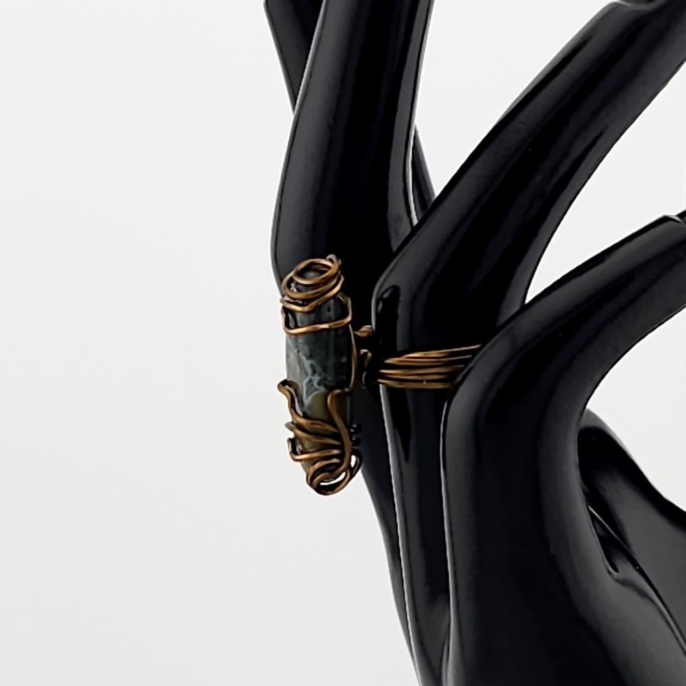 Gorgeous✨Earthy🌍Handmade 'Asase Ya Wire-wrapped Ring'🏞️ - Picture 4 of 4